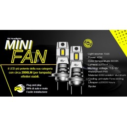 Kit Led Mini Fan H7 H18